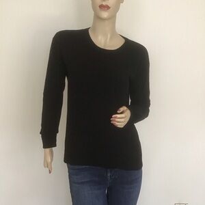Princesse Tam Tam Paris Black 100% Cashmere Crew Neck Pullover Sweater FR T2 M‎